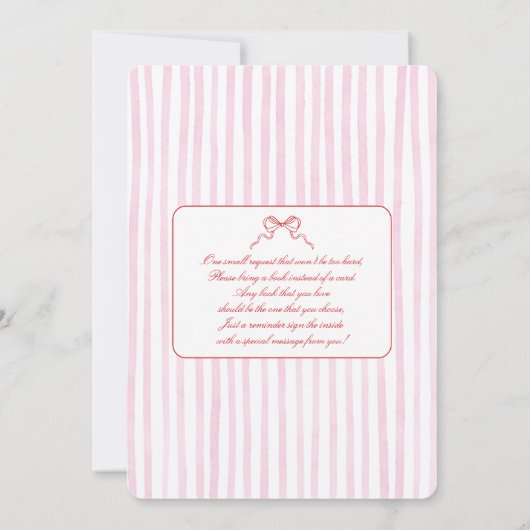 Whimsikrot und rosa Babydusche Mädchen Einladung (Rückseite)