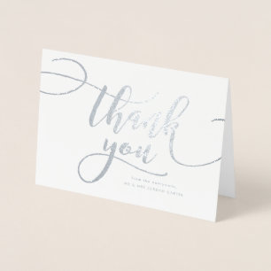 Whimsikschrift mit Foto Wedding Foil Vielen Dank Folienkarte