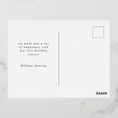 Whimsikskript Foto Happy Ferienkarte Folie Einladungspostkarte (Rückseite)