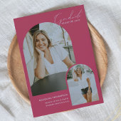 Whimsikskript Magenta Arch Foto Abschluss Ankündigung