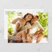 Whimsikskript Save the Date Fotokarte Postkarte (Vorne/Hinten)