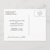 Whimsikskript Save the Date Fotokarte Postkarte (Rückseite)