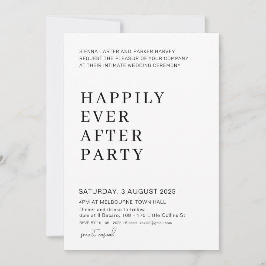 Whimsikskript Wedding-Nothing Extravagant Just Lie Einladung (Vorderseite)