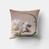 Whimsiksmaus auf einem dunklen Schwung Kissen (Rückseite)