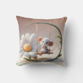 Whimsiksmaus auf einem dunklen Schwung Kissen (Vorderseite)