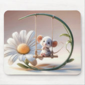 Whimsiksmaus auf einem dunklen Schwung Mousepad (Vorne)