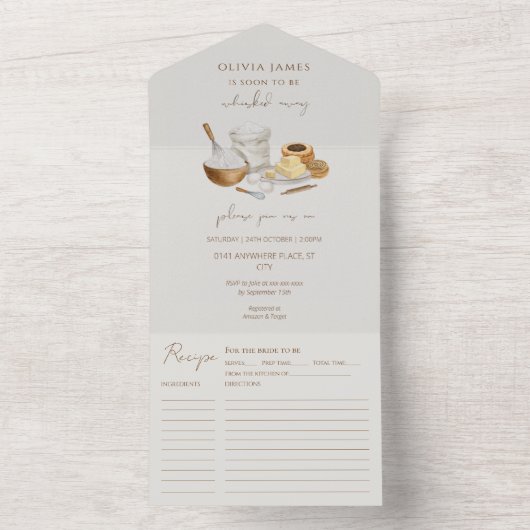 Whimsikum bald weg Brautparty All In One Einladung (Innen)