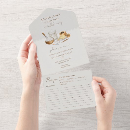 Whimsikum bald weg Brautparty All In One Einladung (Abreißtisch)