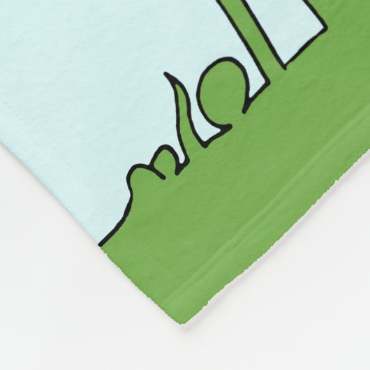 Whimsikum, handgezeichnete Blume Fleecedecke (Ecke)