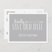 Whimsikum rustikal Save the Date Ankündigungspostkarte (Vorne/Hinten)