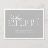 Whimsikum rustikal Save the Date Ankündigungspostkarte (Vorderseite)