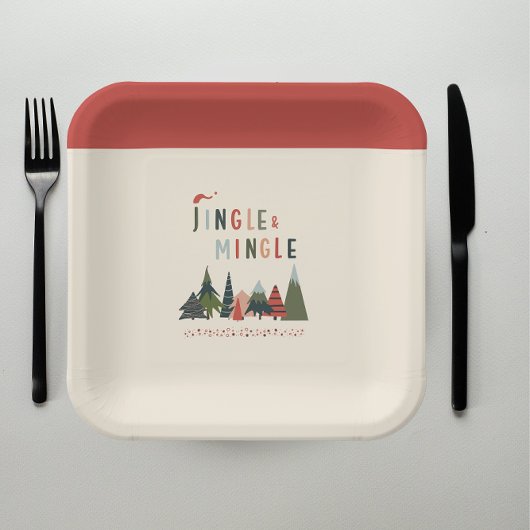 Whimsikum | Weihnachtspapier-Platte für Party Pappteller