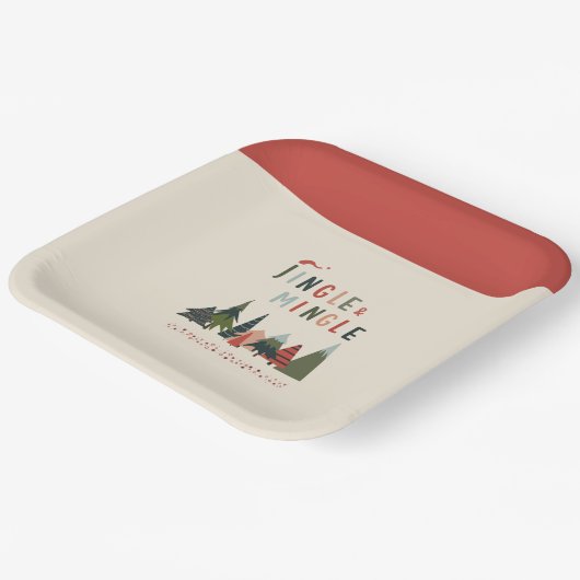 Whimsikum | Weihnachtspapier-Platte für Party Pappteller (Gewinkelt)