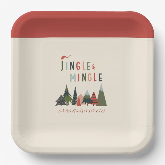 Whimsikum | Weihnachtspapier-Platte für Party Pappteller (Vorderseite)