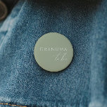 Whimsisage Green Baby Dusche Oma zu sein Button<br><div class="desc">Mit der Einführung unseres skurrilen, grünen Baby Dusche Oma-to-be Knopf, perfekt für Ihre einfache moderne Boho Feier zu jeder Jahreszeit! Dieser Knopf hat ein boho-chic, geschlechtsneutrales Ambiente mit eleganter Kalligraphie und einem delikaten minimalistischen Design, das es ideal für Mädchen und Jungen macht. Außerdem ist es bearbeitbar, sodass Sie Ihre eigene...</div>