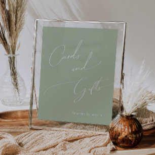 Whimsisage Green Baby Duschkarten und Geschenke Poster