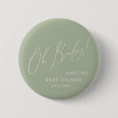 Whimsisage Green Oh Baby Button (Vorderseite)