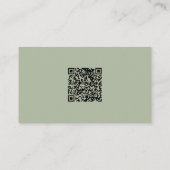 Whimsisage Green QR Code Baby Registry Begleitkarte (Rückseite)