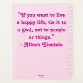 Whimsisch Abstrakt rosa Flamingo Green Lila Planer (Rückseite)