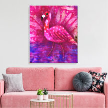 Whimsisch Abstrakt rosa Flamingo Tropical