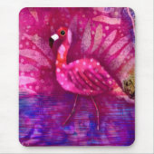 Whimsisch Abstrakt rosa Flamingo Tropical Mousepad (Vorne)