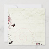 Whimsisch-Chic Wirbel Brautparty laden Einladung (Rückseite)