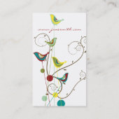 Whimsisch farbenfrohe Sommervögel und Wirbel Moder Visitenkarte (Rückseite)