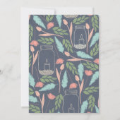 Whimsisch florales Slumber Party laden Einladung (Rückseite)