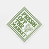 Whimsisch Frisch vom Markt Grüne Hochzeitsdusche Serviette (Ecke)