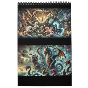 Whimsisch, geheimnisvoll mit Festlichkeit in der L Kalender