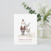 Whimsisch Minimalistisch Weihnachtsfeiertag des We Postkarte (Stehend Vorderseite)