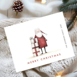 Whimsisch Minimalistisch Weihnachtsfeiertag des We Postkarte