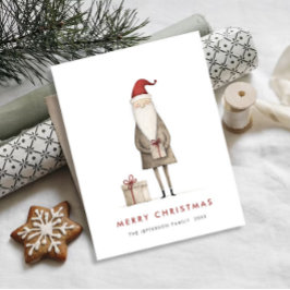 Whimsisch Minimalistisch Weihnachtsfeiertag des We Postkarte