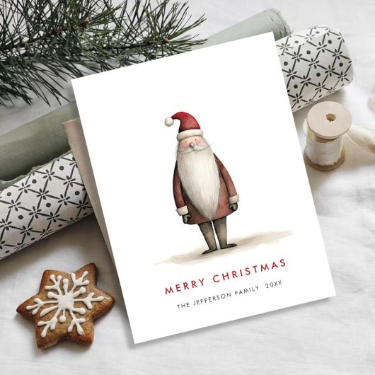 Whimsisch Minimalistisch Weihnachtsfeiertag des We Postkarte