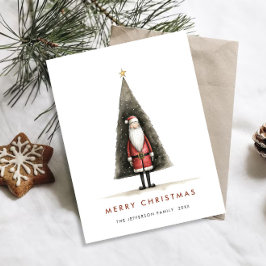 Whimsisch Minimalistisch Weihnachtsfeiertag des We Postkarte