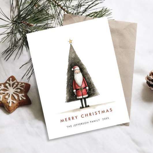 Whimsisch Minimalistisch Weihnachtsfeiertag des We Postkarte