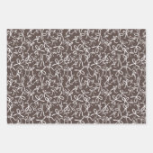 Whimsisch Niedlich Mocha Brown Bows Muster Girly G Geschenkpapier Set (Vorderseite 2)