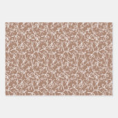 Whimsisch Niedlich Mocha Brown Bows Muster Girly G Geschenkpapier Set (Vorderseite)