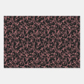 Whimsisch Niedlich Pink Black Bows Muster Girly Gi Geschenkpapier Set (Vorderseite 3)