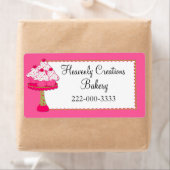 Whimsisch Pink Cupcakes Custom Bakery Label (Insitu)