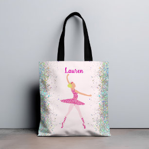 Whimsisch Pink Glitzer Ballerina Look Tasche