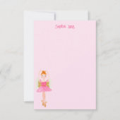 Whimsisch Pink Wassercolor Nutcracker Ballerina Dankeskarte (Vorderseite)