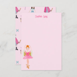 Whimsisch Pink Wassercolor Nutcracker Ballerina Dankeskarte