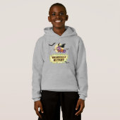 Whimsisch witchy Kids Gray Hoodie (Vorne ganz)
