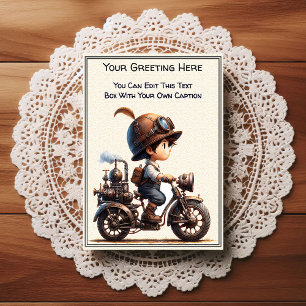 Whimsische alltägliche Sentiment-Steampunk-Kunst Postkarte