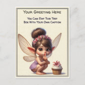 Whimsische Alltags-Geschichtenbuch-Fee Postkarte (Vorderseite)