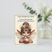 Whimsische Alltags-Sentiment-Geschichtenbuch-Fee Postkarte (Stehend Vorderseite)