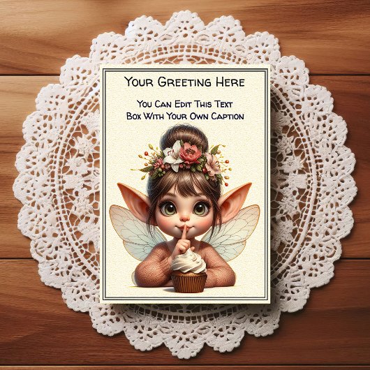 Whimsische Alltags-Sentiment-Geschichtenbuch-Fee Postkarte