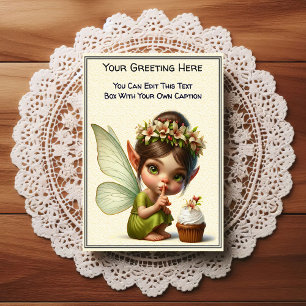 Whimsische Alltags-Sentiment-Geschichtenbuch-Fee Postkarte
