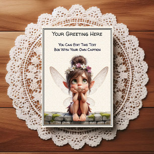 Whimsische Alltags-Sentiment-Geschichtenbuch-Fee Postkarte